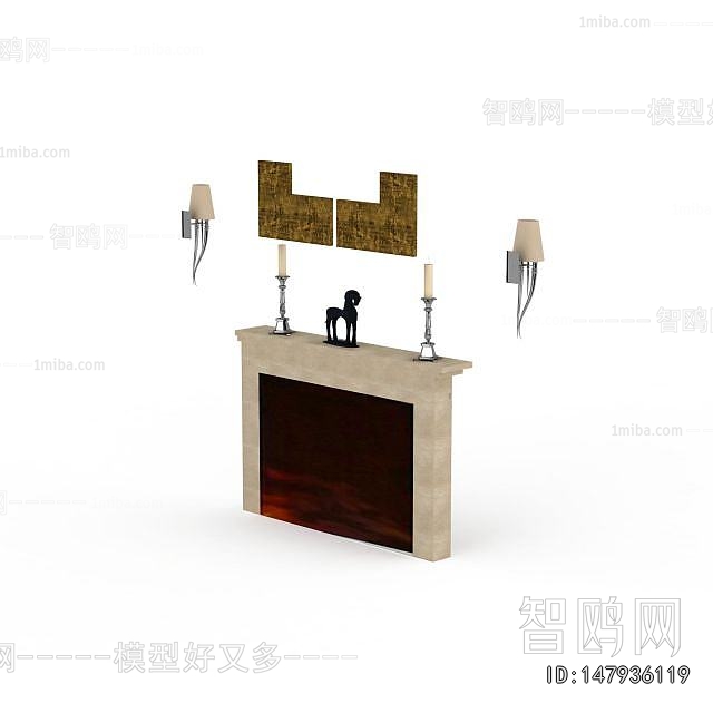 Simple European Style Fireplace