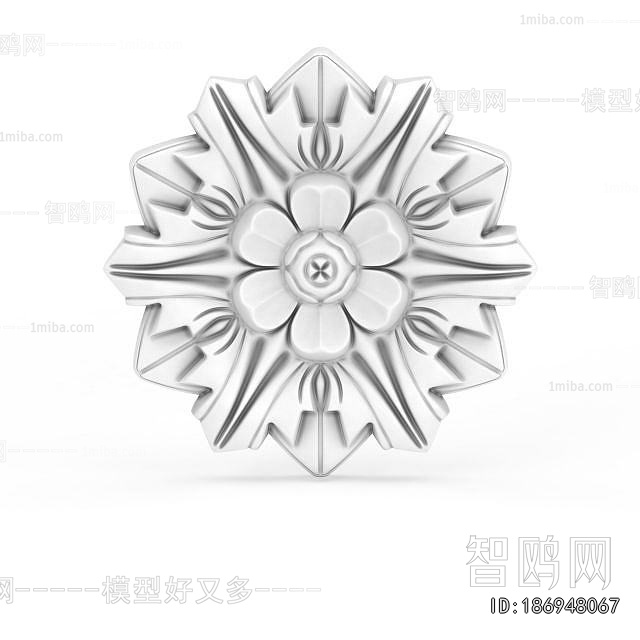 European Style Plaster Carved Top Plate