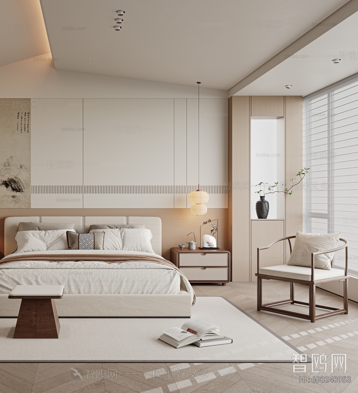 New Chinese Style Bedroom