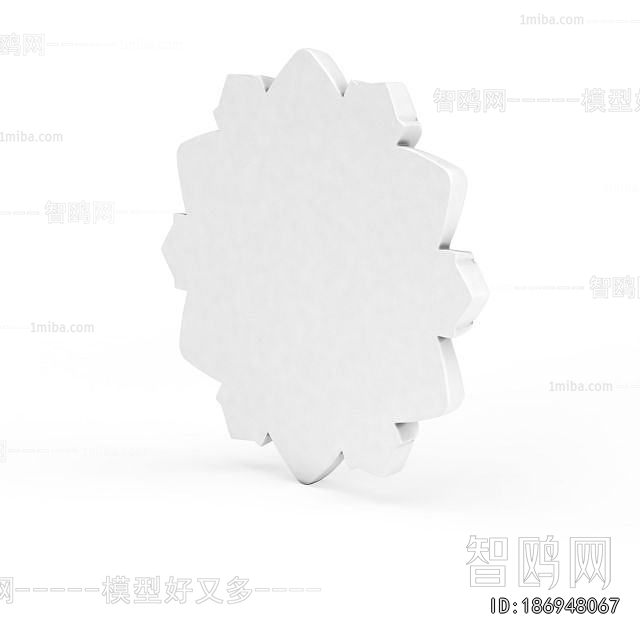 European Style Plaster Carved Top Plate