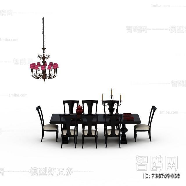 Simple European Style Dining Table And Chairs
