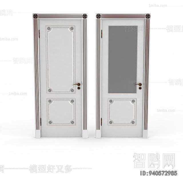 Simple European Style Single Door