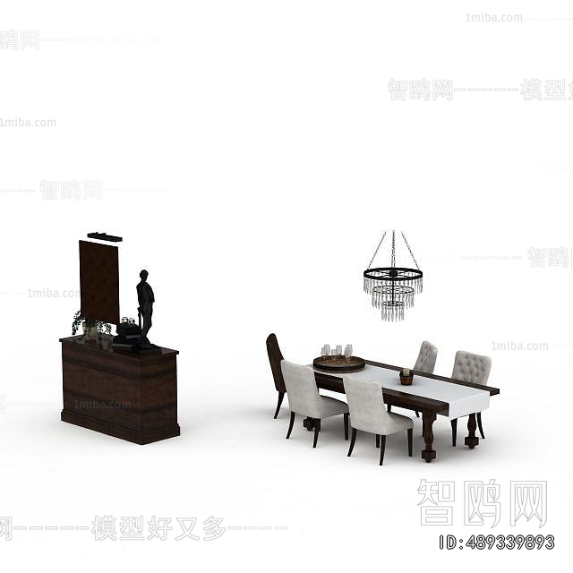 Simple European Style Dining Table And Chairs