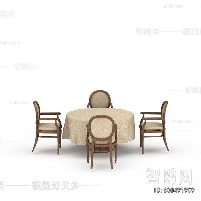 Simple European Style Dining Table And Chairs