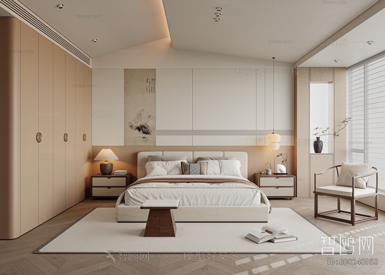 New Chinese Style Bedroom