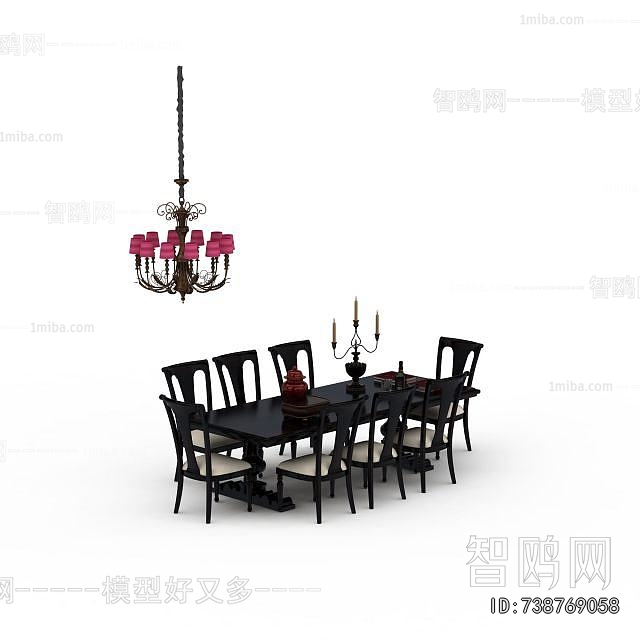 Simple European Style Dining Table And Chairs