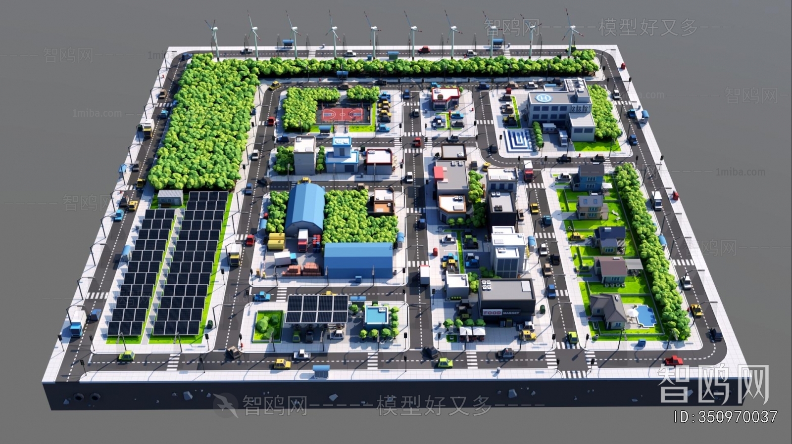 Modern Architectural Bird's-eye View Planning