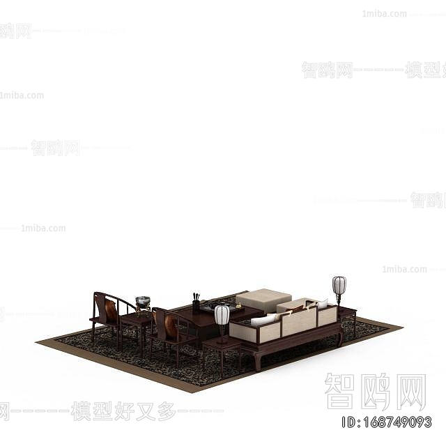 New Chinese Style Sofa Combination