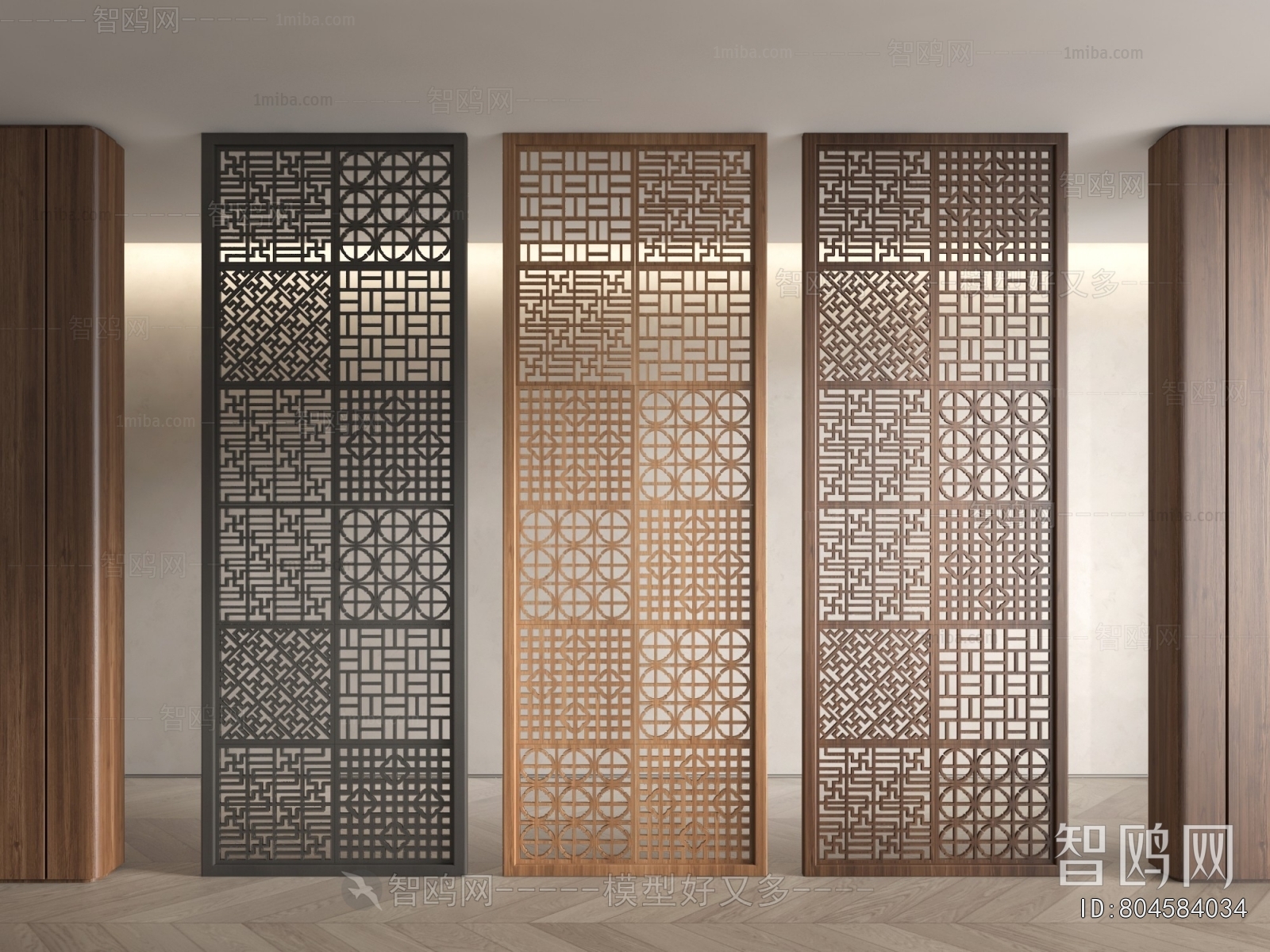 New Chinese Style Wooden Screen Partition