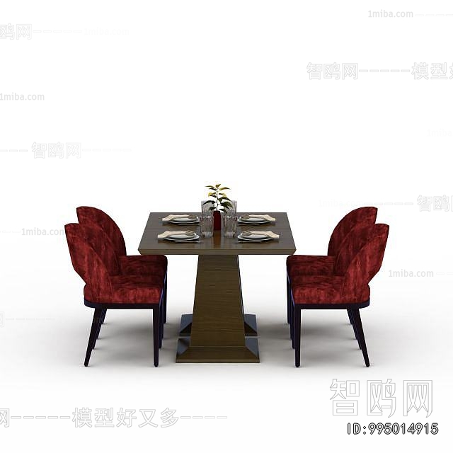 Simple European Style Dining Table And Chairs
