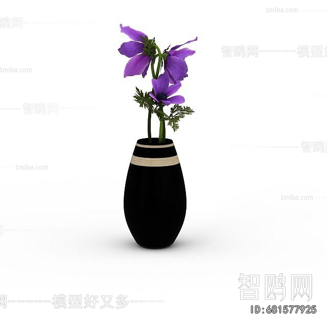 Modern Potted Green Plant