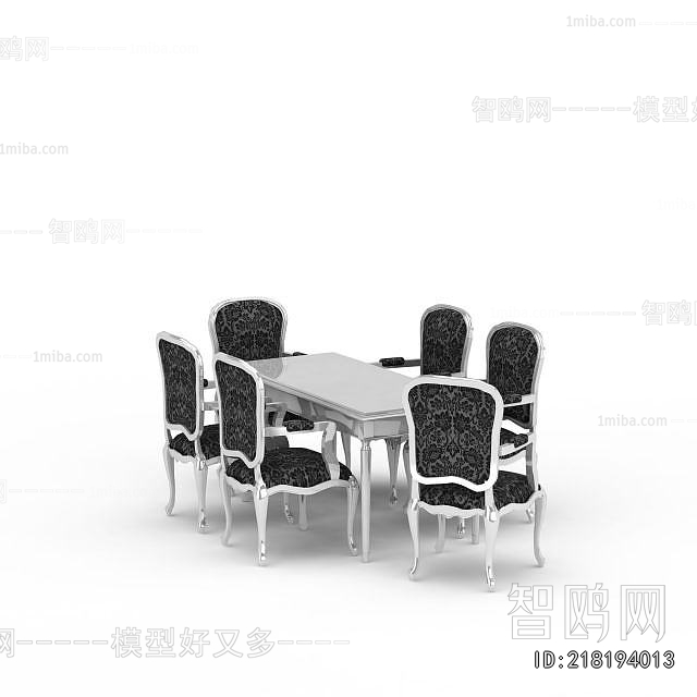 European Style Dining Table And Chairs