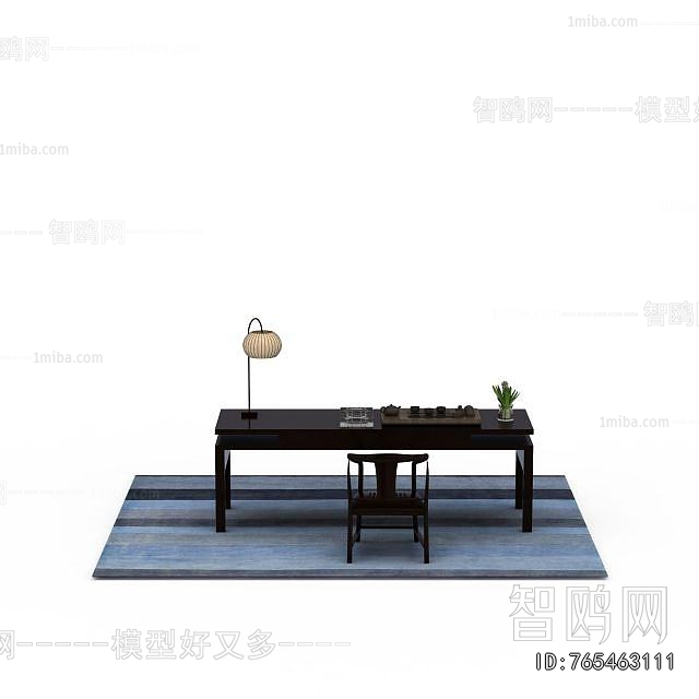 New Chinese Style Computer Desk And Chair