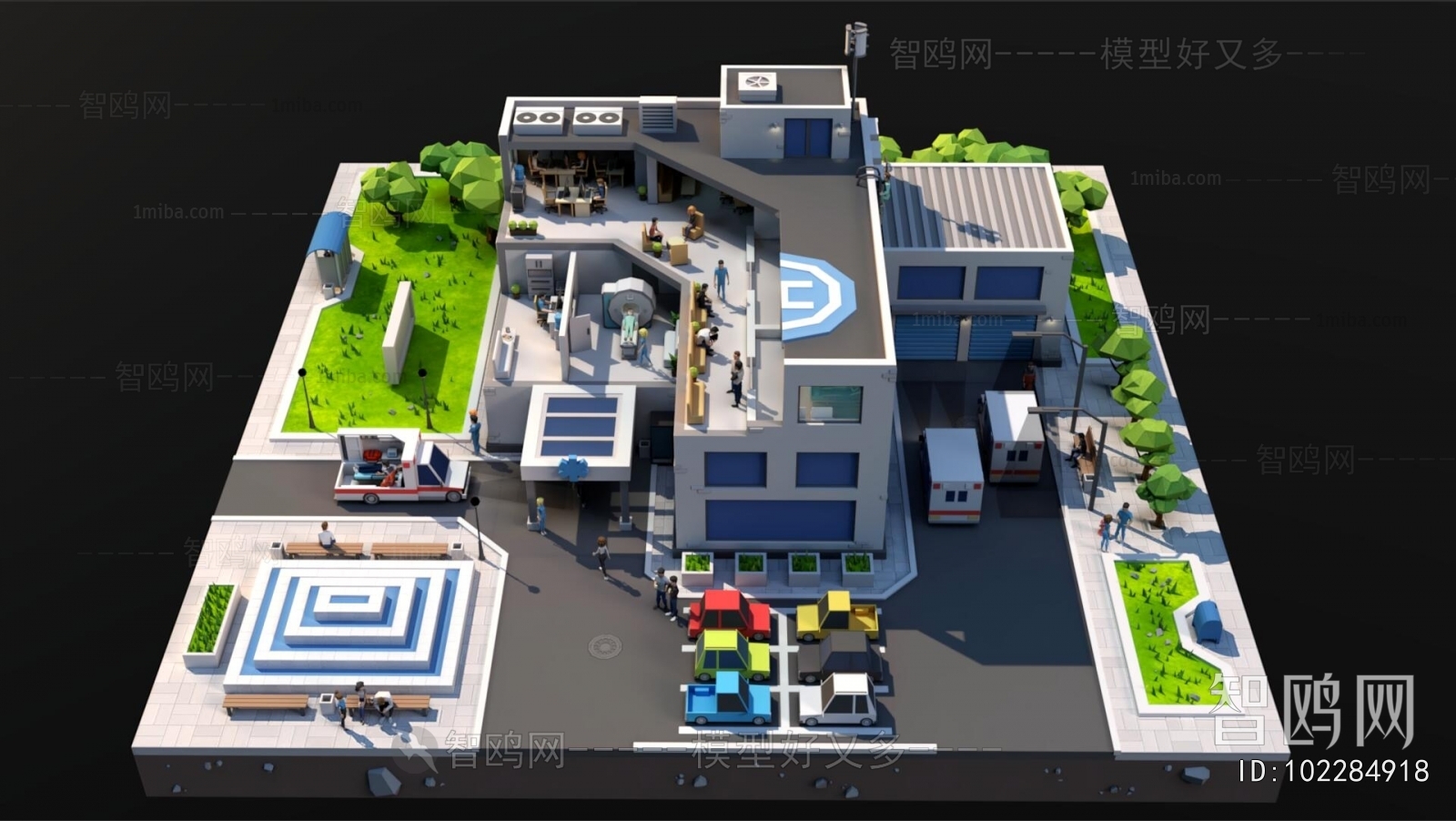 Modern Architectural Bird's-eye View Planning