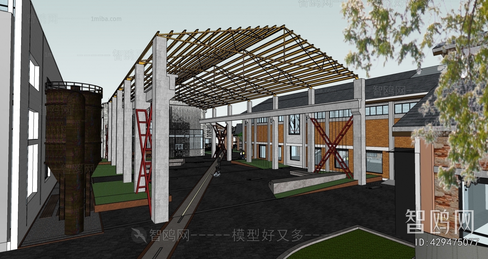 Industrial Style Architecture Of Artistic Style