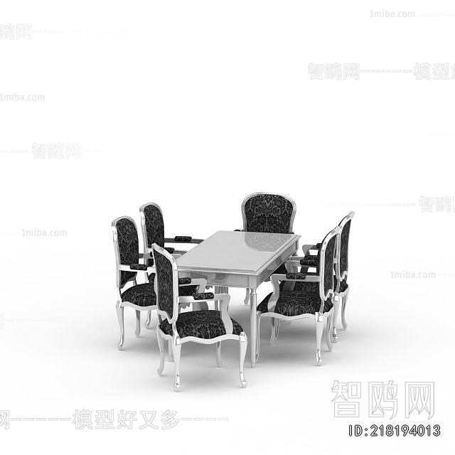 European Style Dining Table And Chairs