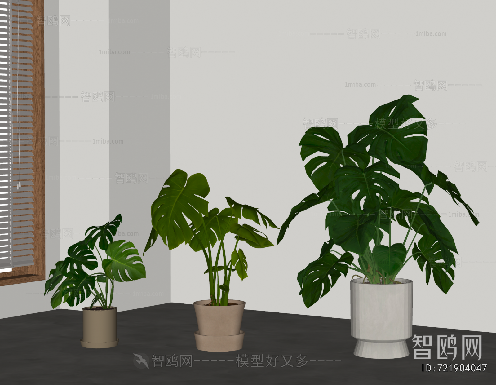 Modern Ground Green Plant Potted Plants