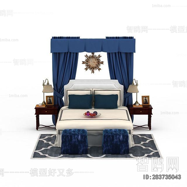Mediterranean Style Double Bed