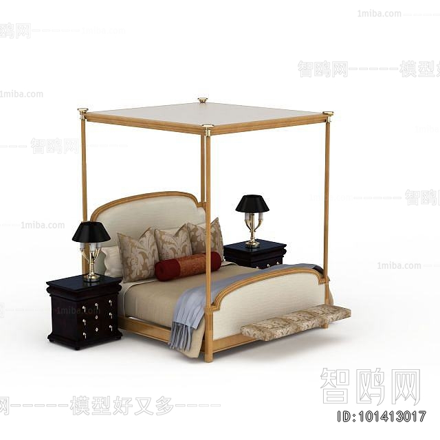 Classical Style Double Bed