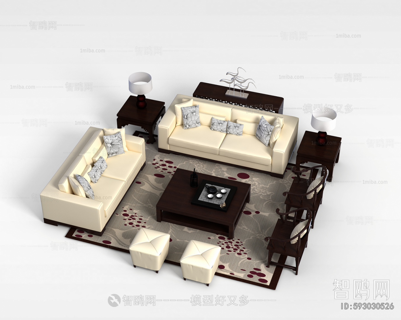 New Chinese Style Sofa Combination