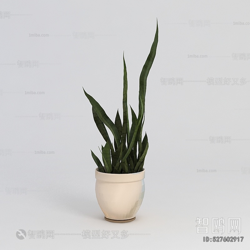 Modern Potted Green Plant