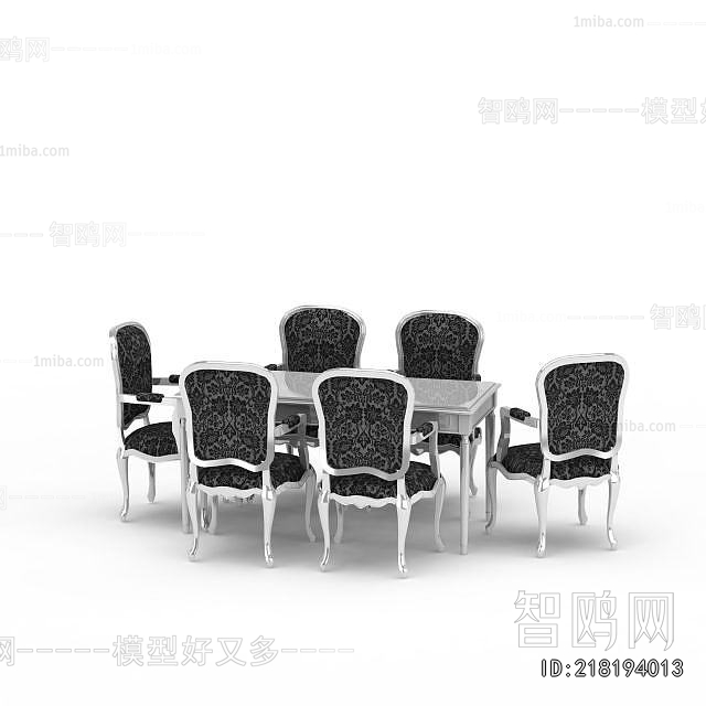 European Style Dining Table And Chairs