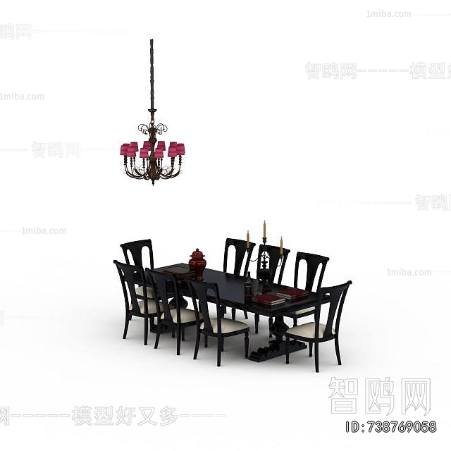 Simple European Style Dining Table And Chairs
