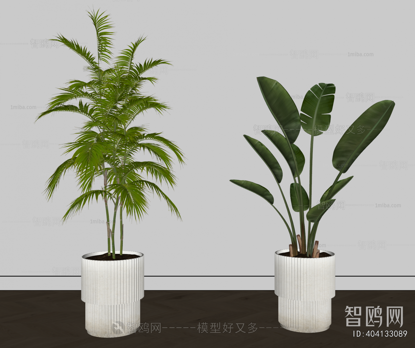 Modern Ground Green Plant Potted Plants