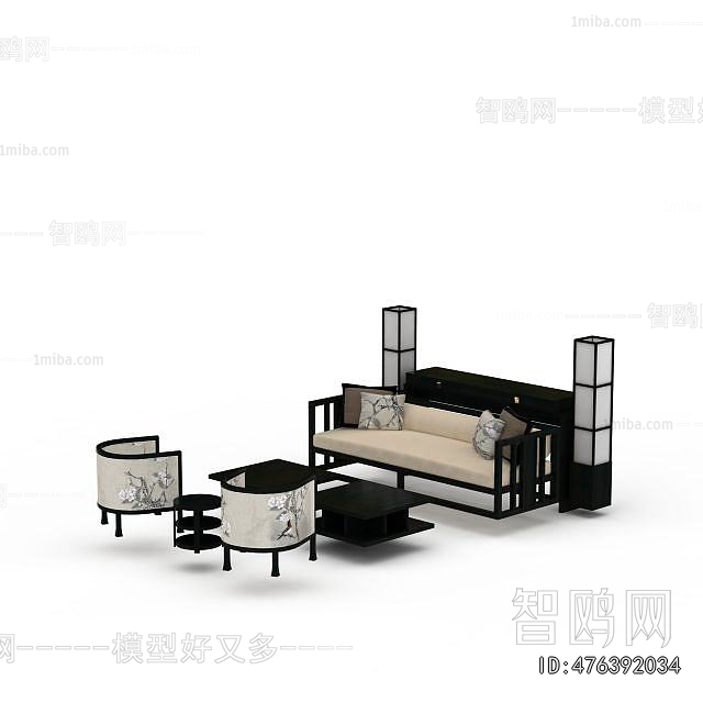New Chinese Style Sofa Combination