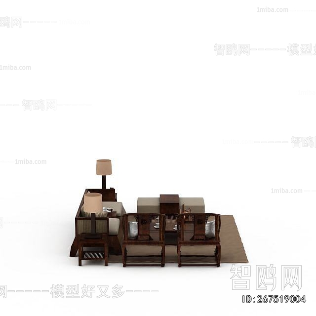 New Chinese Style Sofa Combination