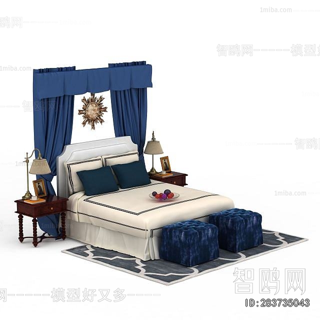 Mediterranean Style Double Bed