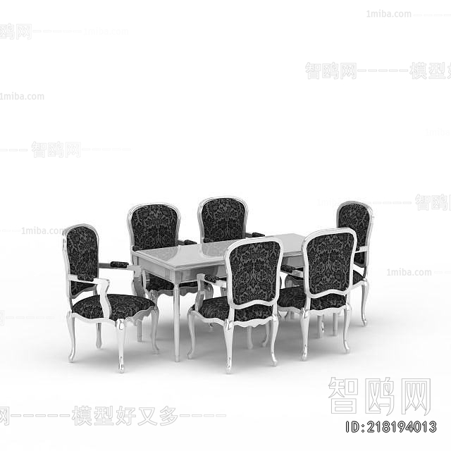 European Style Dining Table And Chairs