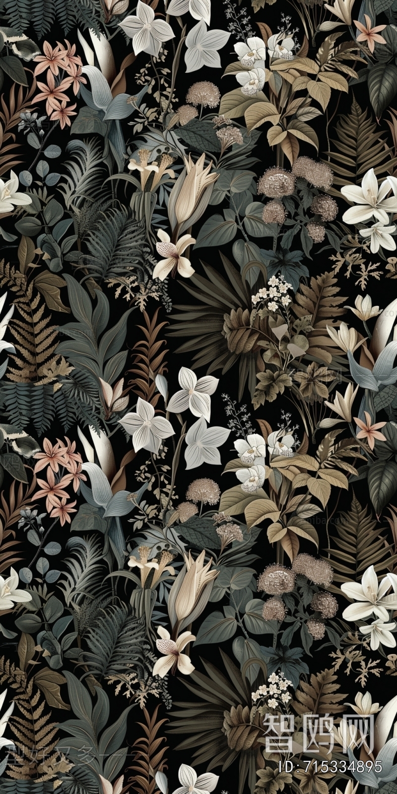 Animal And Plant Pattern Wallpaper