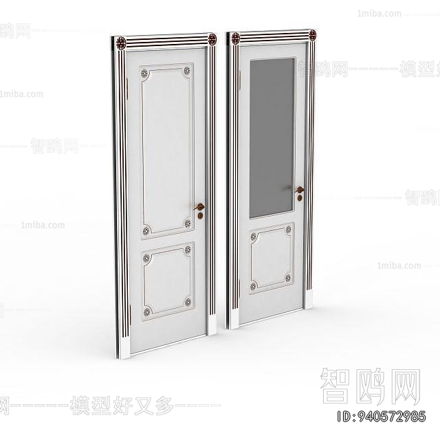 Simple European Style Single Door