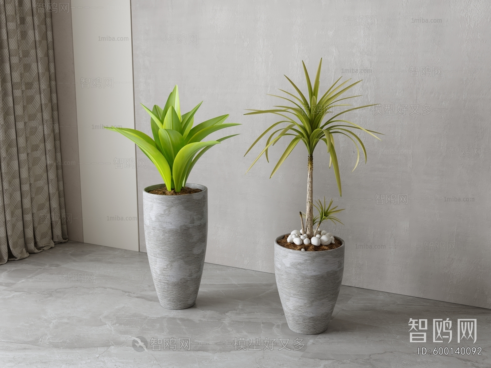 Modern Ground Green Plant Potted Plants