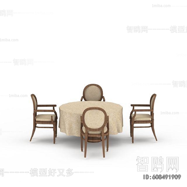 Simple European Style Dining Table And Chairs