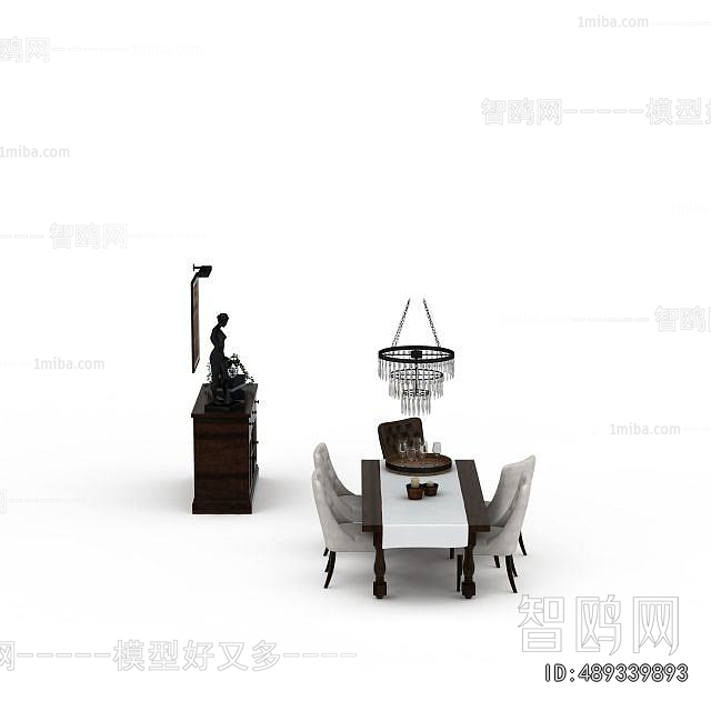 Simple European Style Dining Table And Chairs