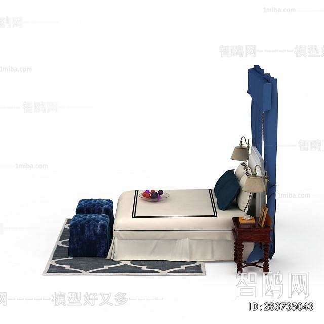 Mediterranean Style Double Bed