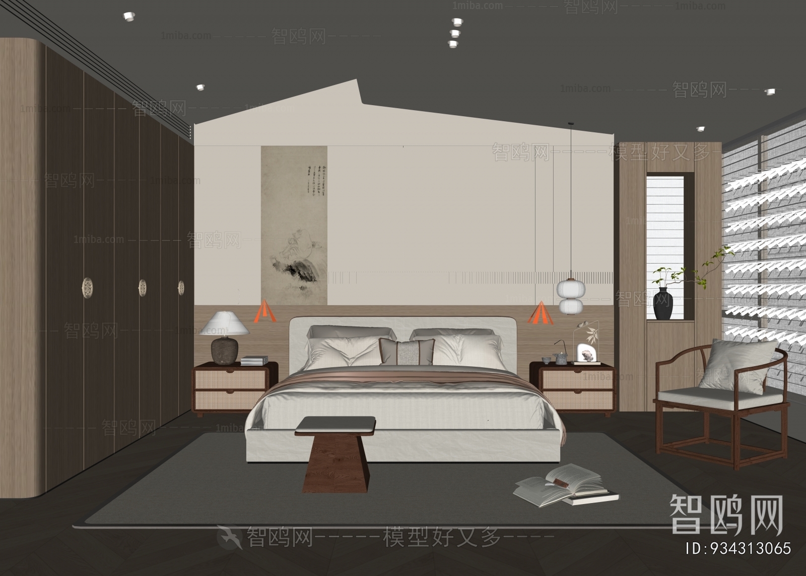 New Chinese Style Bedroom