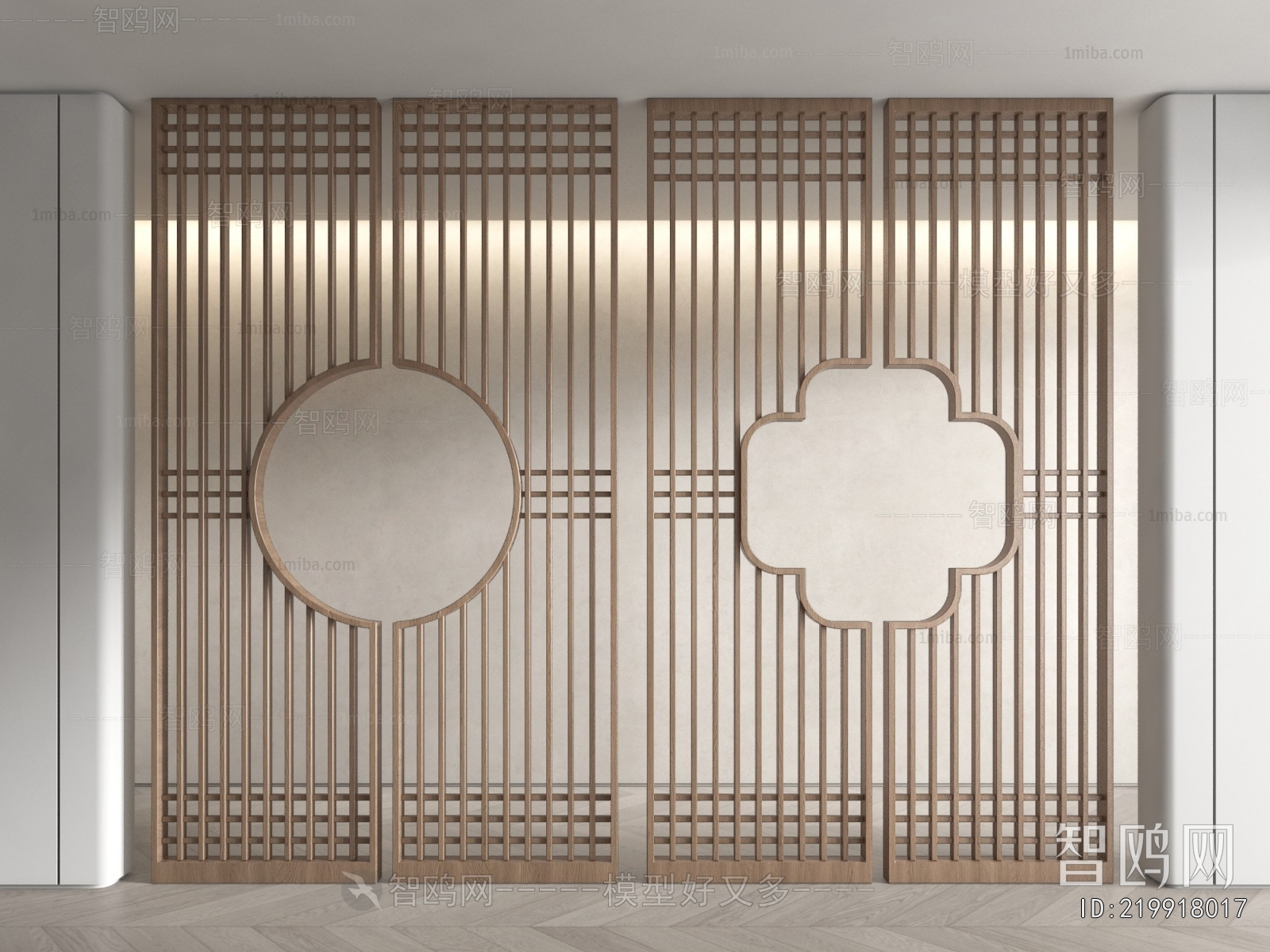 New Chinese Style Wooden Screen Partition