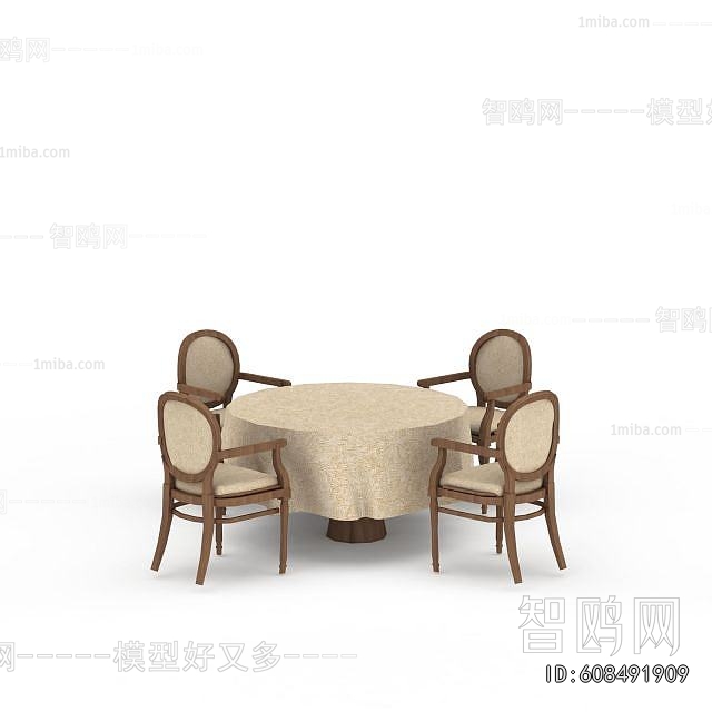Simple European Style Dining Table And Chairs