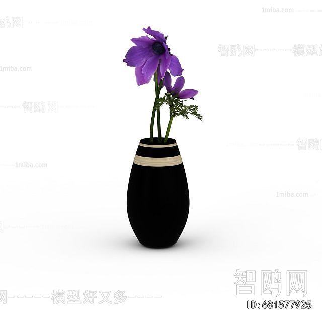 Modern Potted Green Plant