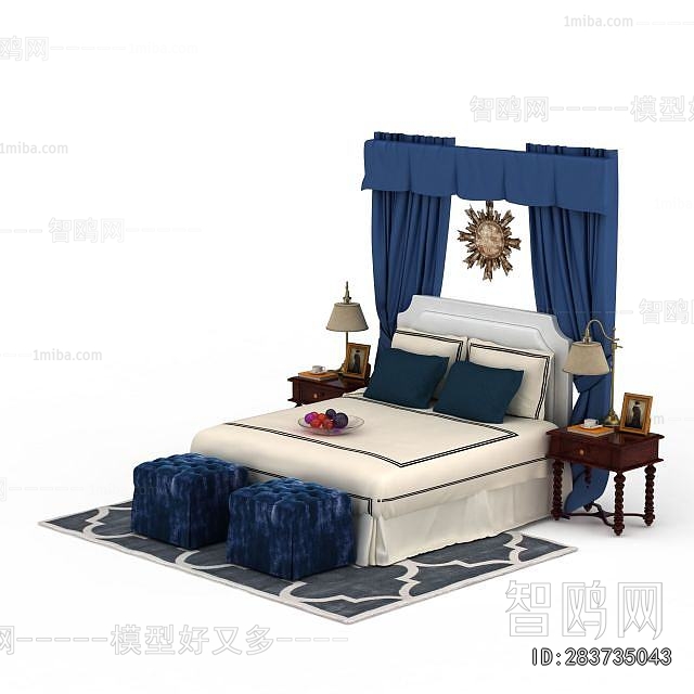 Mediterranean Style Double Bed