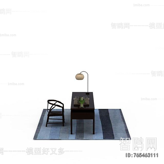 New Chinese Style Computer Desk And Chair
