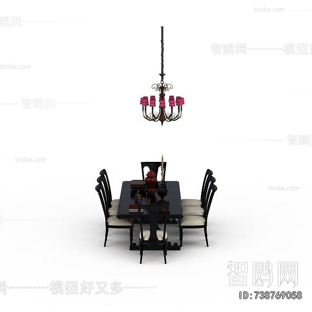 Simple European Style Dining Table And Chairs