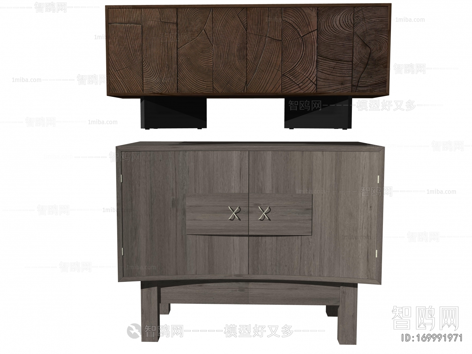 Wabi-sabi Style Side Cabinet