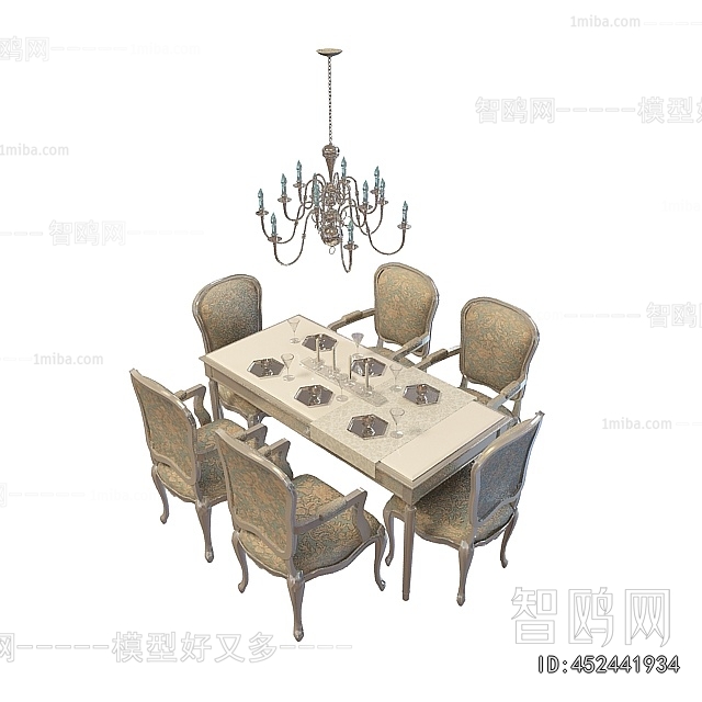 European Style Dining Table And Chairs