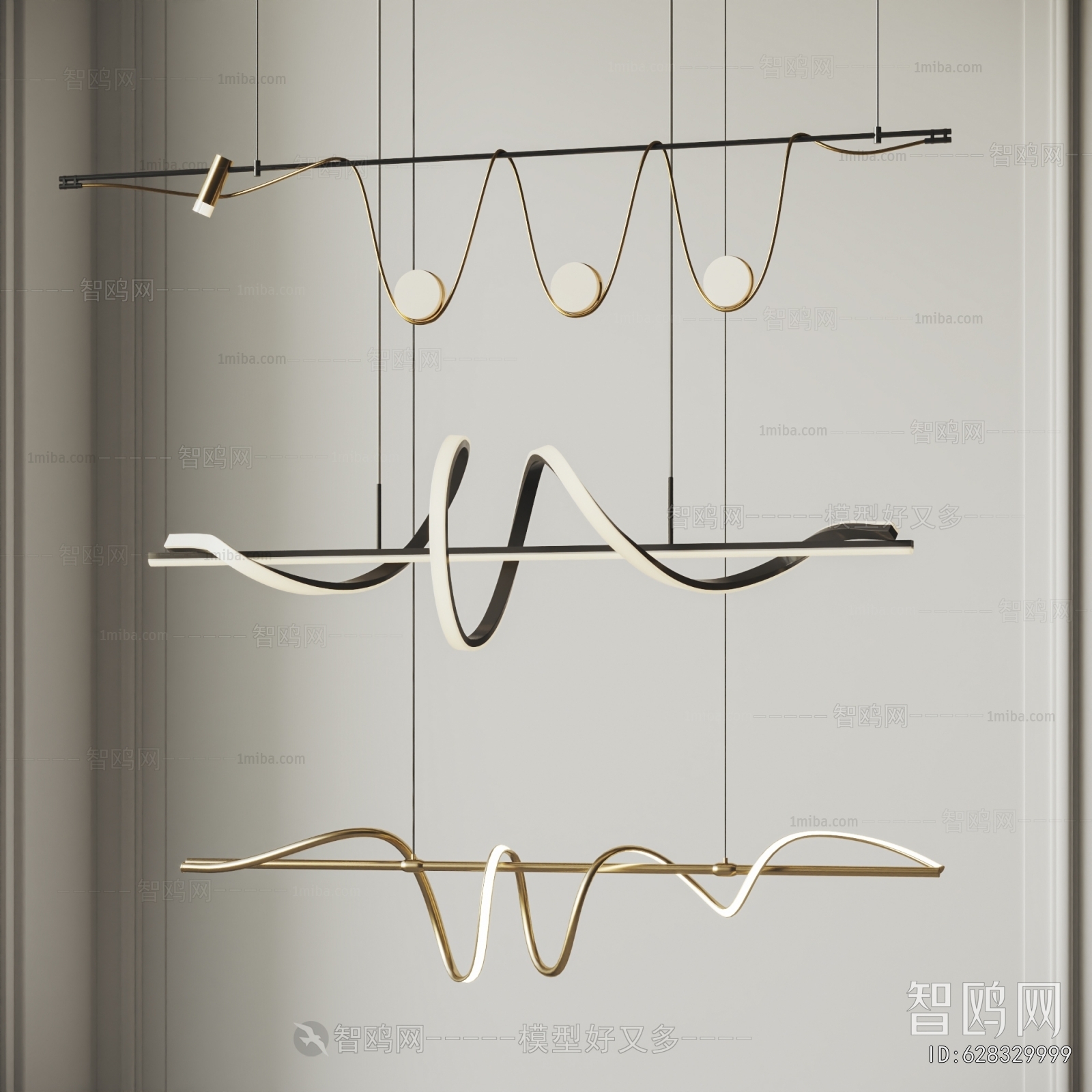 Modern Long Chandelier