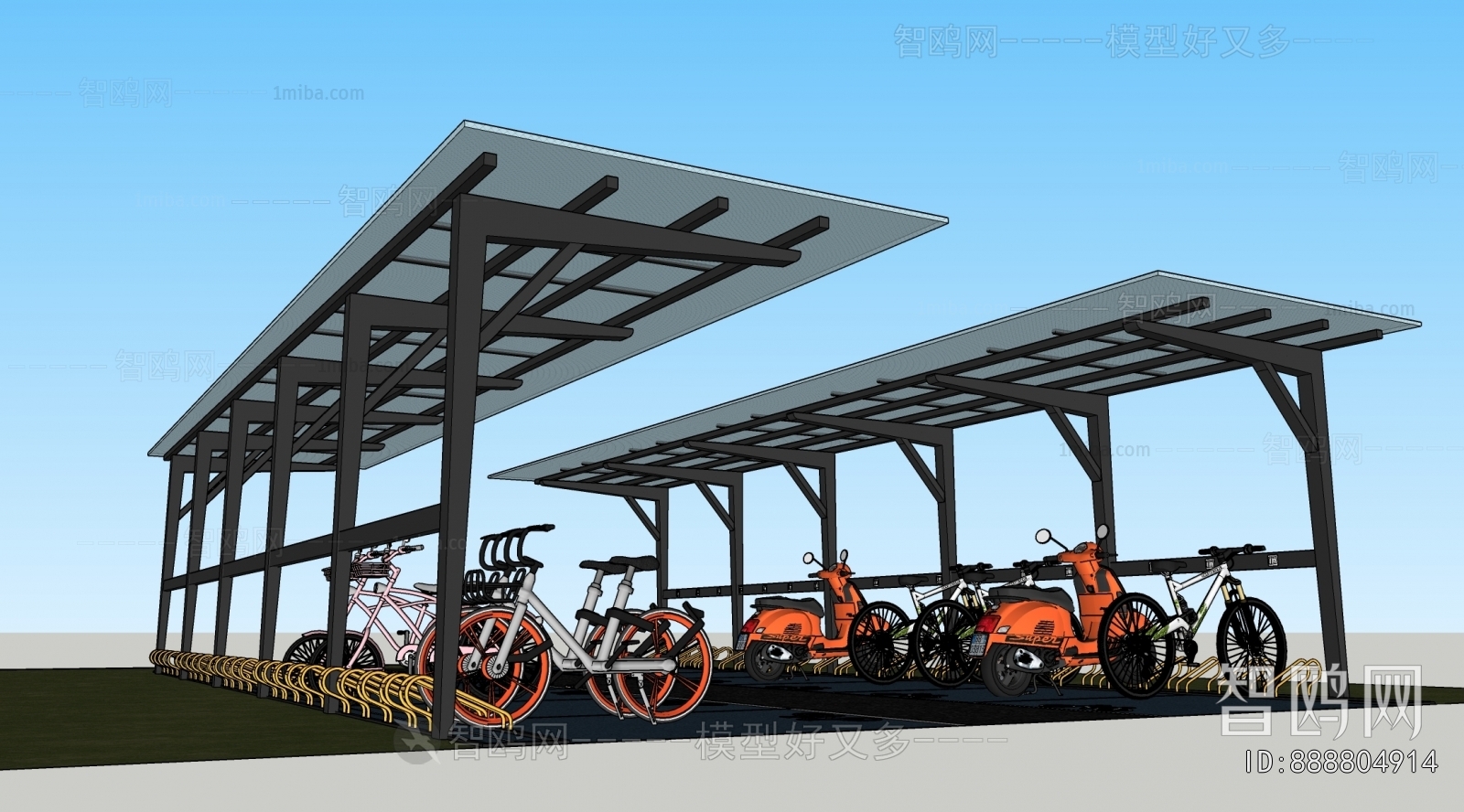 Modern Outdoor Parking Lot