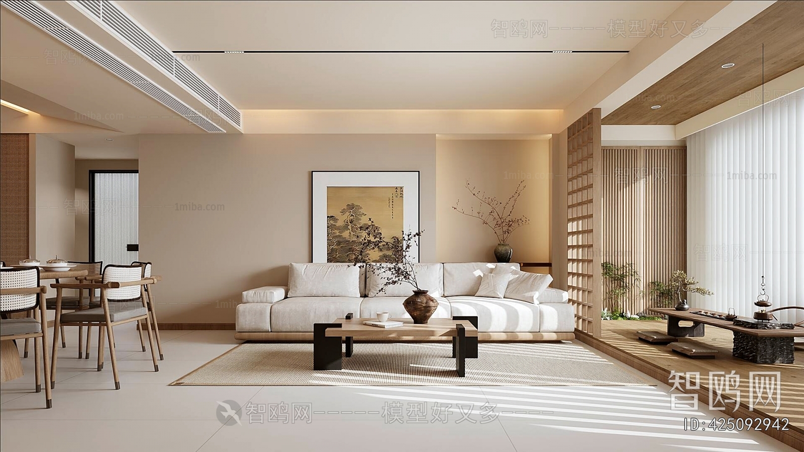 New Chinese Style A Living Room